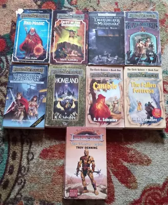 Forgotten Realms Lot Of 9 PB: The Harpers Cleric Quintet Moonshae + Dark Sun • $29.90