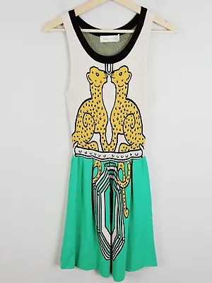 $150 • Buy ALICE McCALL | Womens Leopard Patterned Knit Dress RARE [ Size AU 8 Or US 4 ]