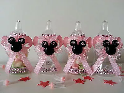 12 Minnie Mouse Pink Fillable Bottles Baby Shower Favors Prizes Game Girl Decor • $18.99