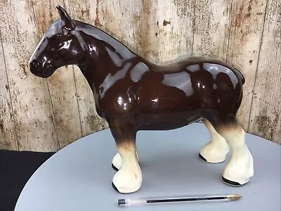 £8 • Buy Vintage 21cm Tall Ceramic Bay Shire Horse