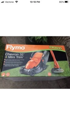 £84.99 • Buy Flymo Chevron 32 + Mini Trim Wheeled Lawn Mower, 1000W, Cutting Heights 20-60mm 