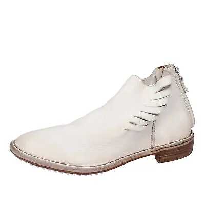 Women's Shoes MOMA 7 (EU 37) Ankle Boots White Leather DZ857-37 • $73.90