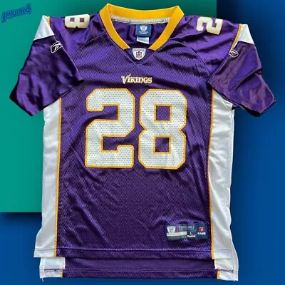 Minnesota Vikings Adrian Peterson #28 Reebok On Field NFL Jersey Youth Large • $19.99