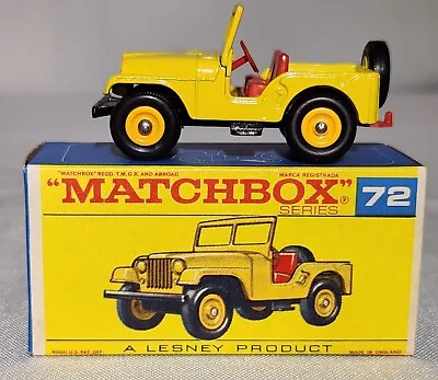 MATCHBOX VEHICLE Standard Jeep (#72) MINT IN BOX  • $17.50