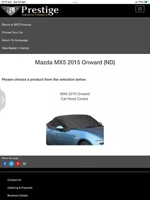 Mazda Mx5 Soft Top Cover • $250