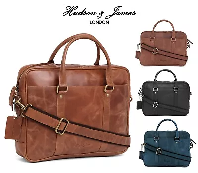 £37.95 • Buy Leather Laptop Bag Designer Briefcase Shoulder Cross Body Work Messenger Case