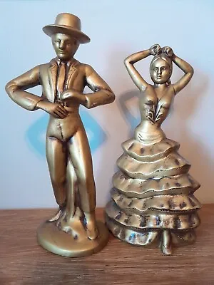 MCM Vintage California Pottery Spanish Flamenco Dancers Golden  Ceramic 1960’s • $35