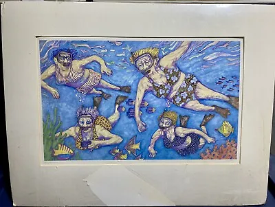 Jonathan Heath “mermaids” Print 10x16 Quirky Beachy #22/500 • $25