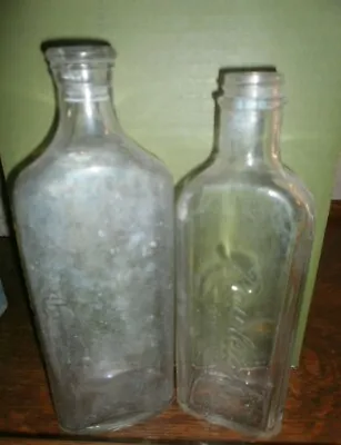 LOT Of 2 Vintage Antique Clear Glass Medicine Bottles  ~ RAWLEIGHS • $16.99