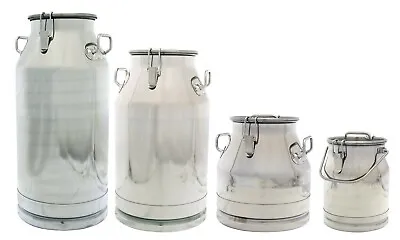 Premium Stainless Steel Milk Can Heavy Duty With Sealed Lid  304 SS • $19.99