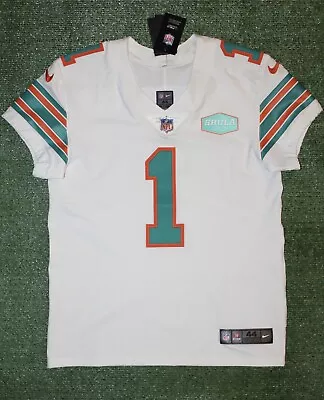 Authentic Tua Tagovailoa Miami Dolphins Nike Vapor Elite White Jersey Size 44/L • $499.99