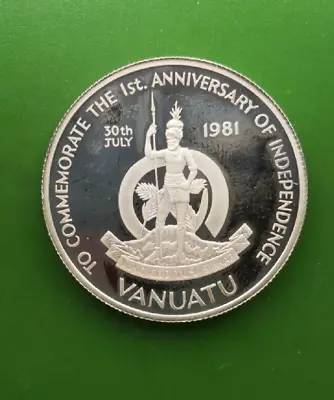 1981 Silver Coin Vanuatu 15 Grams #1741 • $21.16