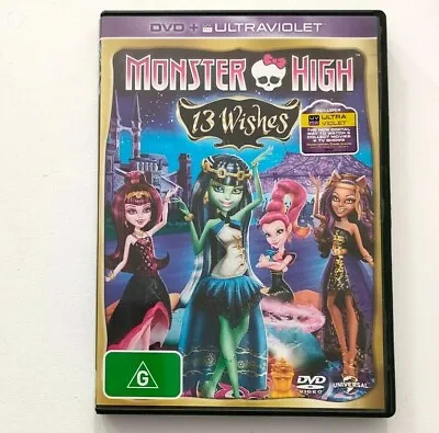 Monster High 13 Wishes - DVD (2013) - Animation - Kids - Free Post (Aust) • $7.69