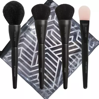 Mary Kay Makeup Brushes Powder Mask Applicator Cheek Bag Brush Lot Bundle Bag • $22.99