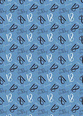 2 Sheets 18th Birthday Blue Wrapping Paper Age 18 Male Hooray Celebrate (PA-W252 • £2.49