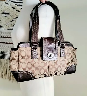 Coach Vintage Style Turnlock Shoulder Bag Handbag Purse  • $79.80