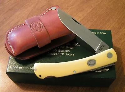MOORE MAKER New 3103LB  Yellow Handle Sodbuster Lockback Knife/Knives • $72
