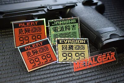 Metal Gear Solid Logo Alert Evasion & Jamming ☆ Hologram Foil Sticker Set • £7.70