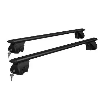 Universal Car Roof Racks Pod Aluminium Cross Bars Upgraded Holder 126cm Black • $122