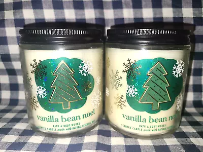 NEW 2-Pack Vanilla Bean Noel 7 Oz Single Wick Candle Bath & Body Works FREE SHIP • $26