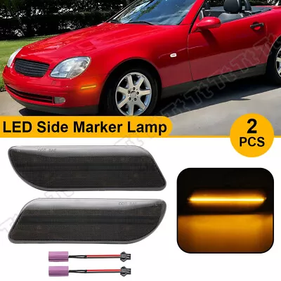 For 98-04 Mercedes Benz SLK Class CLK320 W208 R170 Smoked LED Side Marker Lights • $39.59