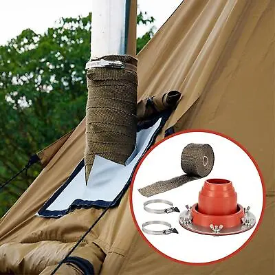 Hot Tent Stove Resistant Silicone Camping For Wood Burner Yurt • $60.43