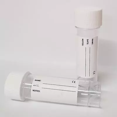 10 X 30ML Clear Urine/Specimen Sample Bottles White Screw Top • £6.29