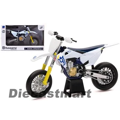 New Ray 1:12 Husqvarna FS450 Husky Model White Supermoto Motorcycle New In Box • $11.99