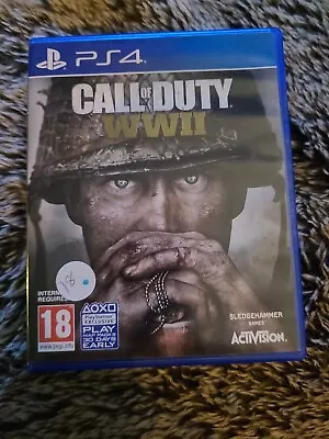 Call Of Duty WWII World War 2 For Sony PlayStation 4 PS4 Computer Game Shoot VGC • £1.75