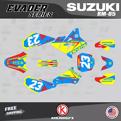 Graphics Decal Kit For Suzuki RM85 (2001-2023) RM 85 Evader Series - Krazy • $54.99