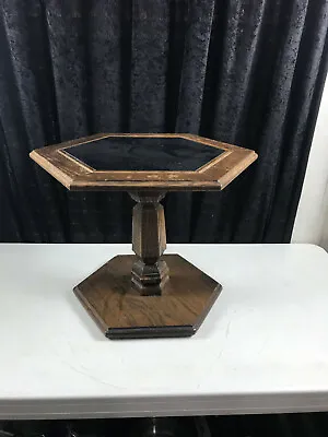 Vintage Mersman 54-33 Pillar Style Side End Table Inlay Top 15.5  Tall X 17.25  • $129.99