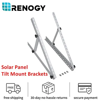 Renogy Solar Panel RV Tilt Mount Brackets Rooftop Flat Surface Adjustable Frame • $22.49