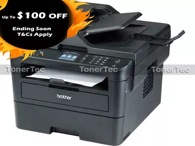 Brother MFC-L2750DW 4in1 Mono Laser Wireless Printer+Duplex+FAX+ADF TN2430 *RFB* • $377.78