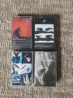 U2 Cassette Tape Lot Of 4 - Blood Red Sky Boy Wide Awake Achtung Baby • $7.96