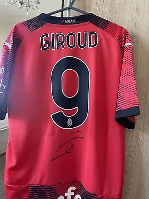 Olivier Giroud Signed AC Milan Shirt Comes With COA • £55
