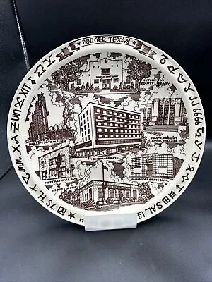 Vintage Souvenir Texas Plate Borger Texas TX   Lone Star State  10” Plate • $24.95