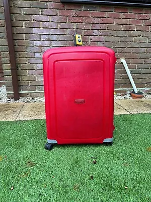 Samsonite S'Cure 4 Wheel Spinner Suitcase Large 75cm RED • £35
