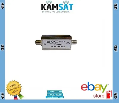 Professional Satellite In-Line Amp 20dB SAC Receiver Powered Satellite BOOSTER • £8.99