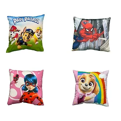 Kids Cuddly Cushion Reversible Cushion Decorative Paw Patrol Lady Bug Spider Man 40x40 • £10.36