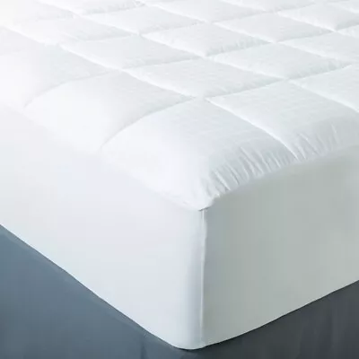 Extra Deep Quilted Mattress Protector Cotton Fitted Topper Cover / Cheap Prices • £8.89