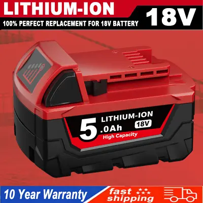 5.0Ah For-Milwaukee 18 Volt M18 XC Lithium High Output HD 48-11-1890 Battery NEW • $24.92