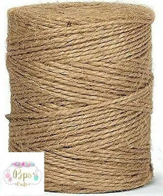 £2.45 • Buy Quality Natural Jute Rope Twine Cord String 2mm - Rustic DIY Arts & Crafts 