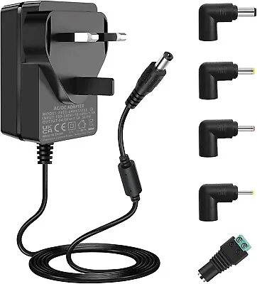 18V 1A DC Power Supply Cord AC 100-240V Adapter For 18 Volt 100mA~1000mA Logite • £14.99