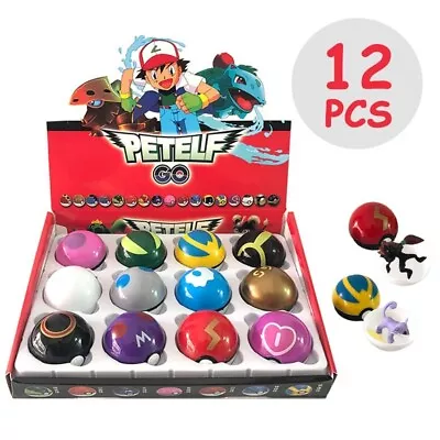 £10.49 • Buy 12pcs Ball Pokeball Set Kids Toys Figures Pikachu Child Gifts Uk