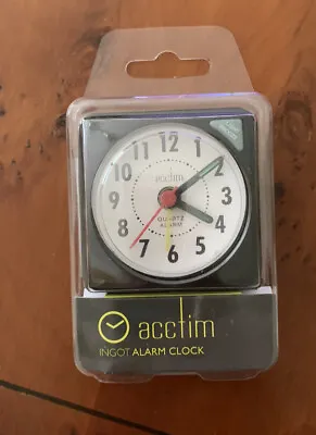 Acctim Ingot Mini Alarm Clock Black • £4