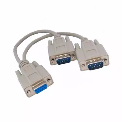 Kentek 6  In. DB9 Female To 2 DB9 Male RS-232 Mouse Keyboard Modem Splitter Cord • $9.83