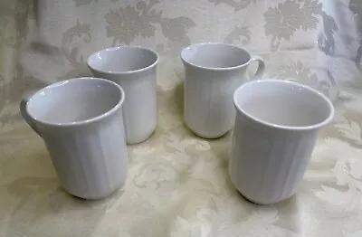 SET Of FOUR Mikasa ULTIMA+ Super Strong Fine China Cups HK 400 Antique White • $39.99