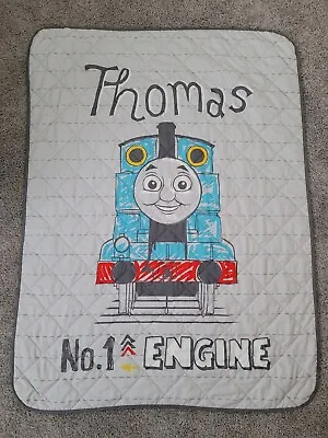 THOMAS THE TRAIN Reversible TODDLER BED Or Crib LIGHTWEIGHT Comforter 58 X43  • $19.99