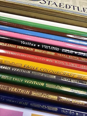 £9.99 • Buy Berol Verithin - Mixed Coloured Pencils New And  Used ,Mars Tin , 13 Pencils 