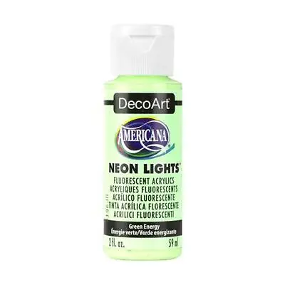 £3.59 • Buy DecoArt Americana Neon Lights Fluorescent Acrylic Paint 2oz (59ml)